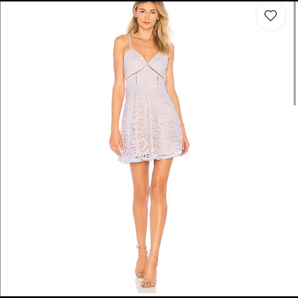 SOLD 🍓NWT Superdown Maci Lace Dress Light Blue XS - Picture 3 of 6